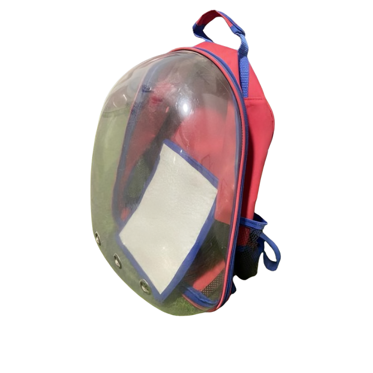 Backpack Carrier for Cats and Puppies - Red and Blue - Pet City Shop
