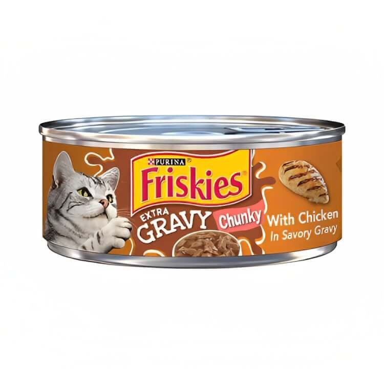 Purina Friskies Extra Gravy Chunky with Chicken in Savory Gravy - Adult Wet Cat Food 156g