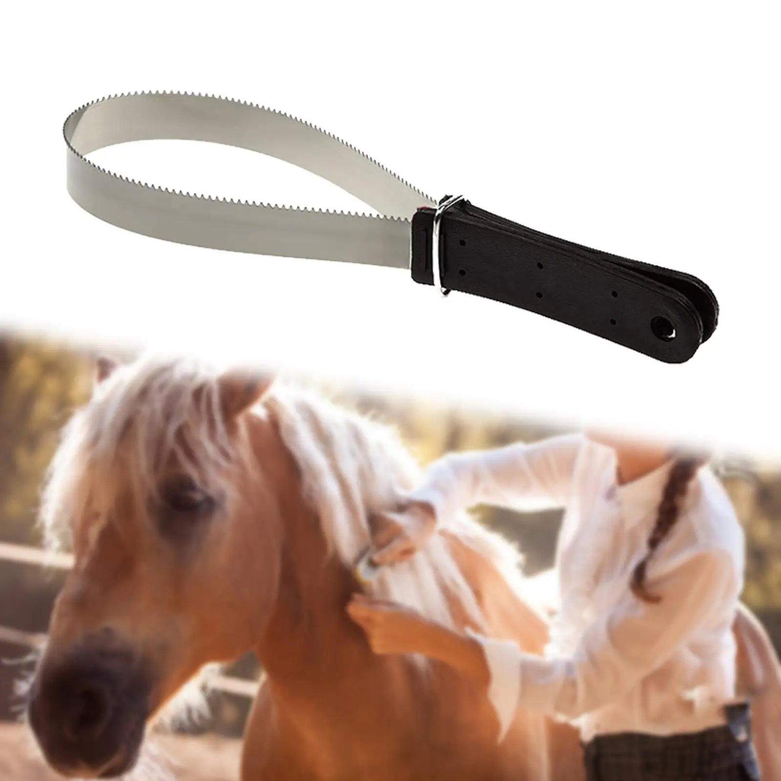 Stainless Steel Shedder & Sweat Scraper Tool – Dual-Sided Horse Grooming Tool | Essential Horse Care Accessory - الصورة 6
